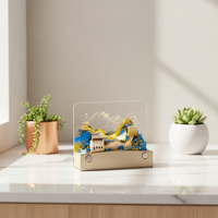 Calendrier panoramique 3D tendance, acceptant la personnalisation annuelle 2026-2027 pour le marketing