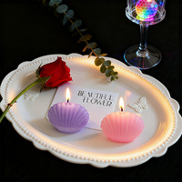 Kleine Muschelförmige Handgemachte Halbhandgefertigte Handgegossene Duft-Aromatherapie-Kerze Heim-Duftlicht Foto-Requisite Neuerscheinung Geschenk