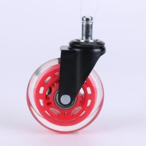 कार्यालय कुर्सियों के फर्नीचर के लिए <span class=keywords><strong>3</strong></span> इंच हैवी ड्यूटी 600lbs ट्रॉली व्हील नायलॉन पॉलीयूरेथेन स्टेम कैस्टर व्हील 5 का सेट - Product Image 5