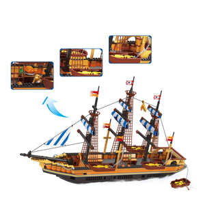 Hot Bán Tàu Cướp Biển Mô Hình 700 + Pcs Xây Dựng Khối Bộ Tự Làm Mô Hình Lắp Ráp Moc Xây Dựng Gạch Bộ Đồ Chơi (Túi Gói) - Product Image 4