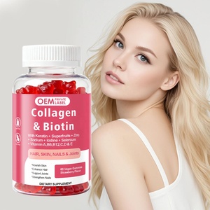 Gummies OEM au collagène <span class=keywords><strong>et</strong></span> à la biotine avec kératine, superfruits, <span class=keywords><strong>zinc</strong></span>, sodium, iode, sélénium, vitamines A, B6, B12, C, <span class=keywords><strong>D</strong></span>, E pour la peau, les cheveux <span class=keywords><strong>et</strong></span> les ongles - Product Image 4
