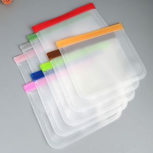 Bolsa de Almacenamiento Reutilizable, Translúcida, Autosellable, Reciclable, de Plástico EVA con Cierre, de Grado Alimenticio, Personalizable, para Harina, Frutas, Verduras y Alimentos - Product Image 2