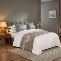 Chemin de table jacquard de luxe géométrique tissé de qualité supérieure, taille personnalisée, doré, pour la maison, l'hôtel, la chambre, les banquets, les mariages, avec oreillers