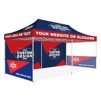 Carpa Plegable Impermeable para Exteriores de Aluminio de 10x10, Carpa para Ferias Comerciales, Eventos, Gazebo, Carpa Emergente con Impresión Personalizada