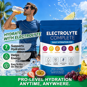 Poudre d'électrolytes adaptée au régime cétogène et à l'hydratation quotidienne, enrichie en potassium et en magnésium pour soulager la fatigue et favoriser la récupération post-entraînement - Product Image 2