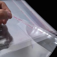 Sacs en cellophane transparents anti-buée et respirants pour fruits et légumes, sacs d'emballage en plastique à ouverture plate, sacs OPP autocollants transparents