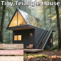 Casas Prefabricadas de Acero de Alta Calidad, Estilo Europeo de 2 Pisos, Impermeables, Aisladas, Resistentes al Viento, con Techos Triangulares Tipo Sándwich
