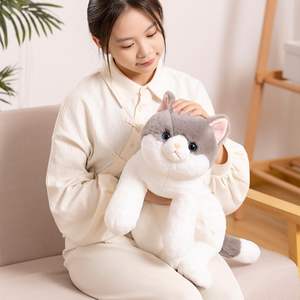 Odm Oem Luxe Kawaii Schattige Realistische Kat Knuffel Superzacht Knuffel Stressverlichting Aanpasbaar Gewassen Kerstcadeau - Product Image 2