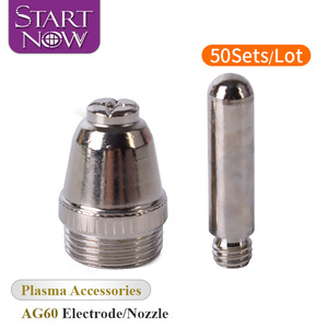 Startnow 50 Air AG60 ssg55 wd60p مجموعات أقطاب فوهة البلازما ، مستهلكات سلك الهافنيوم لقطع أجزاء لحام شعلة الهواء - Product Image 1
