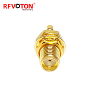 Conector personalizado Conector de mamparo hembra RF Sma para cable 047