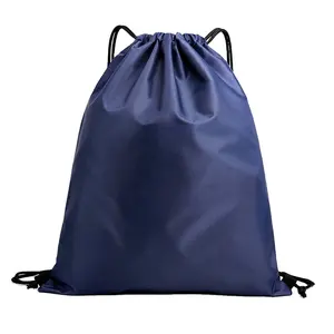 Exquisite Custom Logo Polyester Drawstring Backpack Clothes GYM Bag With Logo