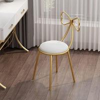 Chaise de maquillage et de salle à manger moderne détachable pour chambre de fille, motif papillon princesse