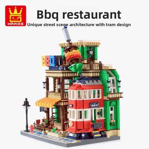 Set de Construcción de Bloques de Plástico ABS Modelo 6313, Serie Escena Urbana, Restaurante de Camiones de Comida BBQ, Juguete de Construcción para Niños de 0 a 3 Años - Product Image 2