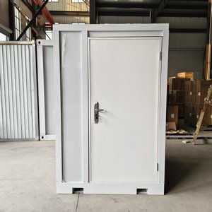 Caseta de Vigilancia de Acero Galvanizado, Caseta de Seguridad Resistente con Puerta con Cerradura y Escritorio para Almacén - Product Image 4