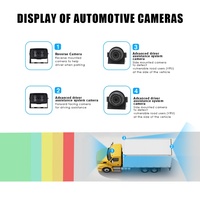 Sistema de Monitoreo de Punto Ciego MDVR 4G de 4 Canales, Sistema de Cámara para Auto ADAS 360, Pantalla para Auto, Dashcam, GPS, WiFi, Vehículo