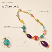 Collier ethnique coloré à perles, chaîne de clavicule bohème pour femmes, accessoires de bijoux pour les vacances d'été à la plage