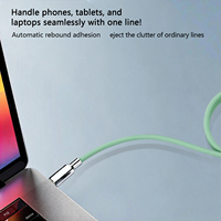 Câble USB C vers USB C à charge rapide magnétique puissante 240W 5A, longueur personnalisée, silicone liquide souple pour iPhone 15 16 iPad