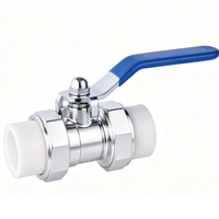 Robinet à bille en laiton à double fusion PPR modèle TK-217 du fabricant pour les conduites d'eau froide et chaude résidentielles