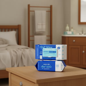 Lingettes pour adultes Matern'ella, 80 unités, sans alcool, lingettes de soin pour la peau, pour les personnes âgées, usage médical - Product Image 2