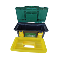 Boîte à outils portable antivol robuste à double boucle de 14 pouces 340x180x130 mm Ensemble de boîtes de rangement pour outils à main en plastique pour la maison