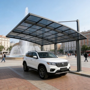 Moderno Carport in Alluminio <span class=keywords><strong>a</strong></span> <span class=keywords><strong>Sbalzo</strong></span> con <span class=keywords><strong>Tettoia</strong></span> Impermeabile <span class=keywords><strong>per</strong></span> Parcheggio Senza Ostacoli - Product Image 4