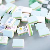Nouvel ensemble de tuiles de mahjong de luxe en acrylique Bama Mahj the Ginger 160, 4 couches, durable et écologique, en stock
