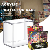Caja Protectora Acrílica con Protección UV para Tarjetas TCG, Caja de Exhibición para Colección de Tarjetas PTCG, Caja de Almacenamiento para Regalos