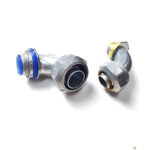 3/4 "Metal Eléctrico Gi Galvanizado 90 Grados Líquido Estrecho Conducto Conector de tubería flexible