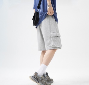 กางเกงขาสั้นผู้ชายแบบหูรูดขนาด340กรัมกางเกงขาสั้นผู้ชายแบบหลวมมีกระเป๋าใส่ทำงานสำหรับฤดูใบไม้ผลิฤดูร้อน - Product Image 4