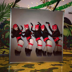 나이트 클럽 바 섹시한 고양이 소녀 분위기 인터랙티브 투어 고고 무대 공연 의상 여왕의 날 세트 레이온/ - Product Image 4