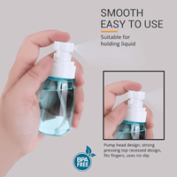 Flacon pulvérisateur à fine brume de 60 ml pour l'hydratation du visage avec une ultra micro-buse, atomiseur en plastique rechargeable, anti-fuite pour les soins de la peau