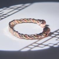 Bracelets magnétiques en cuivre 99,99 %, tressés à la main, design squelette, ajustables, minimalistes, bijoux de mode, cadeau avec vis