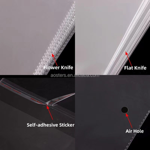Bolsas de polietileno BOPP de celofán que se puede volver a sellar, bolsas de plástico transparentes para embalaje, sello autoadhesivo - Product Image 5