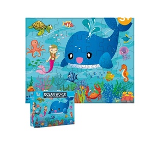 Bán Buôn 35 Miếng Trẻ Em Lớn Mảnh Câu Đố Động Vật Giáo Dục Tầng Đại Dương Câu Đố Ghép Hình Trẻ Em Đồ Chơi Phim Hoạt Hình Câu Đố - Product Image 1