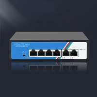 Switch Jaringan POE 6-Port dengan 2-Port Uplink 10/100Mbps