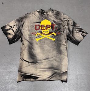 Camisetas personalizado con estampado de algodón de primera calidad 100% para hombre, ropa de calle vintage lavada teñida sucia, transpirable y sostenible - Product Image 1