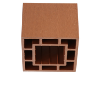 Fourniture d'usine contemporain WPC Composite bois accoudoir platelage Tubes de grain de bois Poutre de chevron de pergola pour jardin extérieur