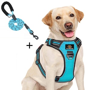 Premium Padded <b>Reflective</b> Pet Walking Vest Set Soft Sport Nylon Material Adjustable No Pull Design for <b>Dog</b> Outdoor Stroll Safe - Product Image 1