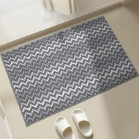 Tapis de bain moderne en chenille, motif géométrique minimaliste, tapis de salle de bain doux, décoration intérieure, vente en gros