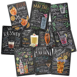 Glace froide <span class=keywords><strong>Cocktail</strong></span> décor mur <span class=keywords><strong>bar</strong></span> artisanat ancienne impression rétro signe vip salon Vintage métal affiche logo étain voiture plaque Offre Spéciale - Product Image 1