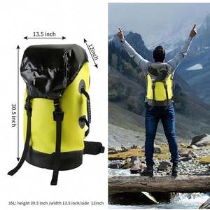 กระเป๋าเป้สะพายหลังกันน้ำพับได้มีกระเป๋าตาข่ายด้านข้างสำหรับจักรยานหรือ500D ปีนเขาความจุขนาดใหญ่ - Product Image 4