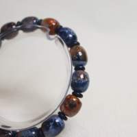 Bracelet en bois de pietersite rare, améliore la fréquence énergétique, pierre œil de tempête, quartz, bracelet en cristal d'énergie quantique