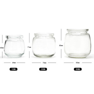 Barattoli Rotondi in Vetro Trasparente per Alimenti con Tappi a Vite in Metallo per Mousse, Latte, Yogurt, Caviale, Vaniglia, Gelatine, Miele, Budini - Product Image 3