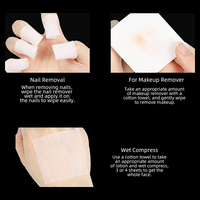 Serviette non pelucheuse de trempage professionnelle embouts jetables serviettes enveloppes manucure Art papier Gel vernis coton dissolvant tampons à ongles lingettes
