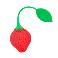 Sachet de thé réutilisable en forme de fruit de fraise en silicone, infuseur à thé unique à filtre en vrac, filtre de gadgets de théière pour le thé