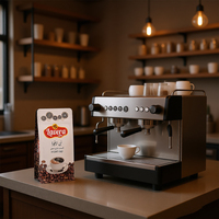 Sac d'emballage pour café personnalisé OEM, en aluminium, résistant à l'humidité, avec fermeture latérale, fond plat, avec valve et fermeture éclair