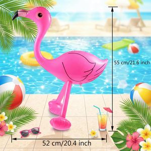 6 <span class=keywords><strong>d</strong></span>écorations de fête gonflables en forme de flamants roses - Accessoires gonflables en PVC de 22 pouces pour piscine, plage, luau et événements <span class=keywords><strong>d</strong></span>'anniversaire - Réutilisables - Product Image 2