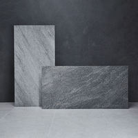 Façade ventilée de la maison avant, Type de carreaux de mur extérieur en ardoise, carreaux de sol en béton, porcelaine 60x120 2cm