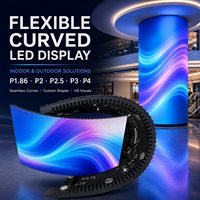 Módulo LED Flexible para Interiores P1.86 P2 P2.5 P3 P4, Panel de Pantalla LED Flexible de 320x160mm 4K para Paredes de Video Creativas y Arte