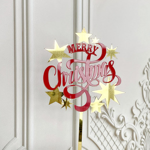 ปลั๊กอินตกแต่งเค้กคริสต์มาสลายกวางเรนเดียร์ ดาว ต้นคริสต์มาส หมวก สำหรับตกแต่งปาร์ตี้ในวันหยุด อุปกรณ์ทำขนมหวาน - Product Image 5